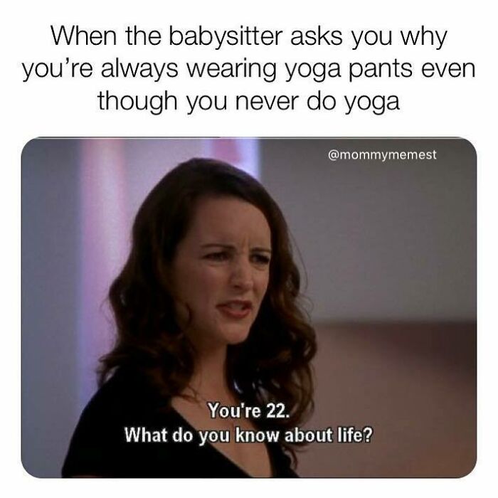Woman making a funny face in a relatable parenting meme shared on an IG account with funny parenting memes.