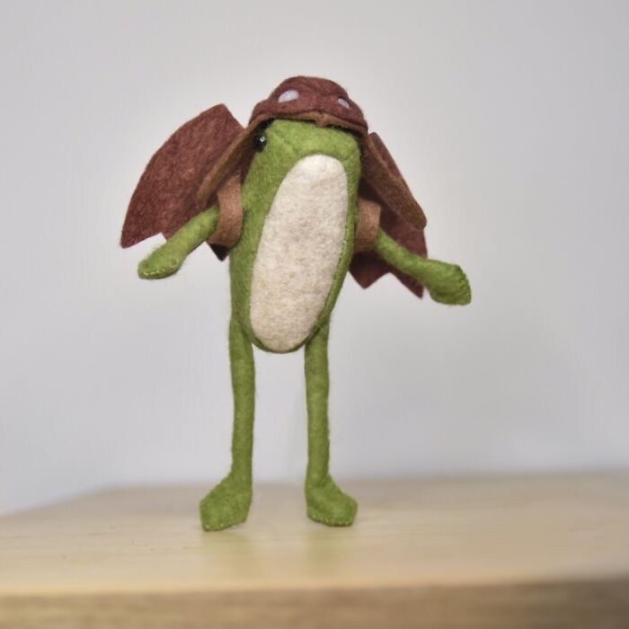 I Designed A Frog Doll Sewing Pattern From Felt Fabric And Made Him Lots Of Cute Outfits To Wear!