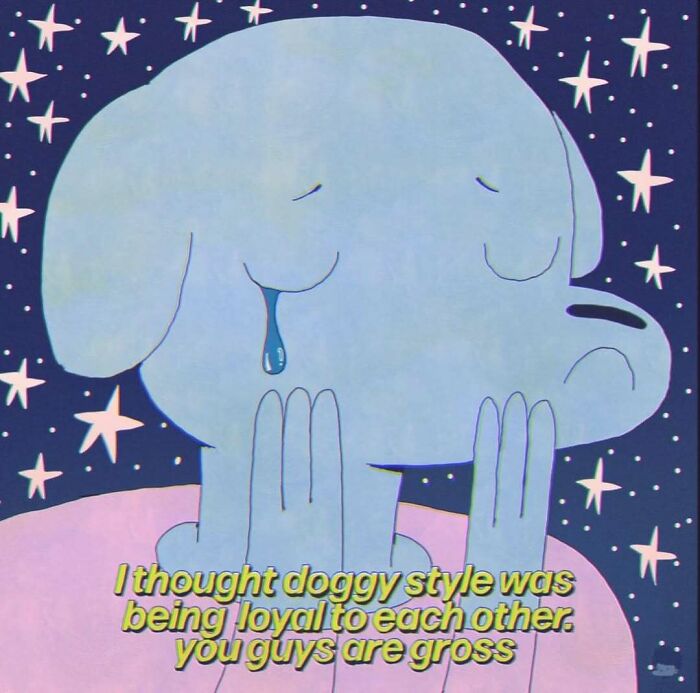 Sad cartoon dog crying with relatable meme text about loyalty, featured among the best relatable memes collection.