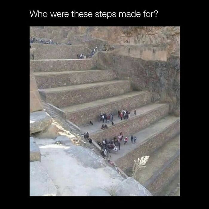 Ancient wide stone steps with people gathered below, illustrating disturbing and unsettling events that actually happened.