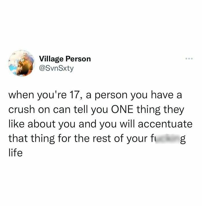 Tweet about the lasting impact of a crush's compliment, one of the hilariously random posts to brighten your day.