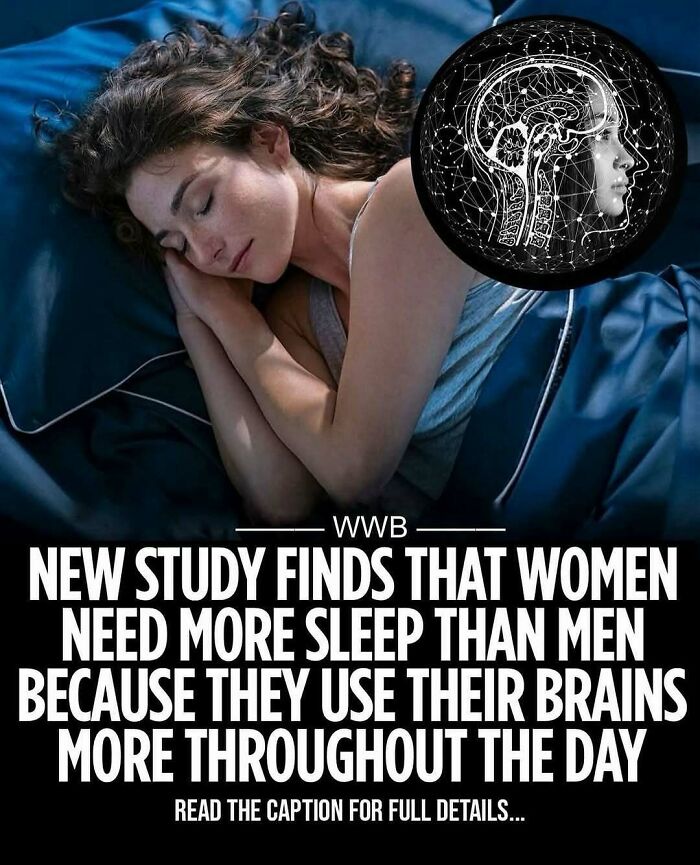 Woman sleeping deeply with brain illustration, highlighting facts about brain use and sleep needs in stories and facts.