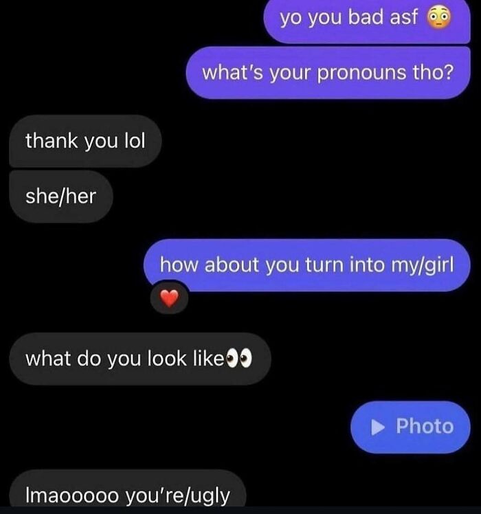 Chat conversation from Instagram showing cringey messages with playful and awkward flirting in text format.