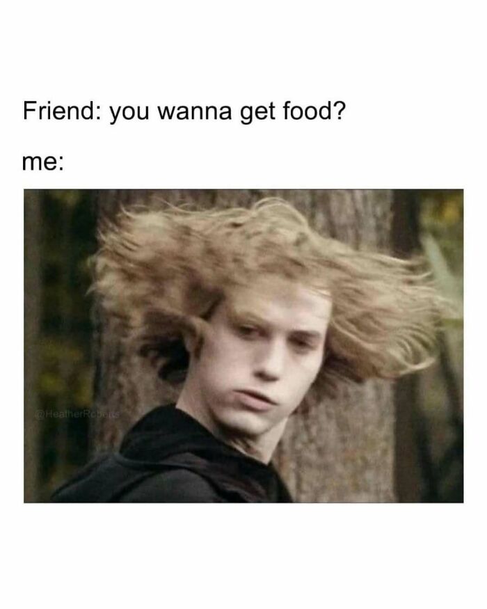 Meme showing millennial humor with a person quickly turning head, reflecting the millennial mind on an Instagram page.