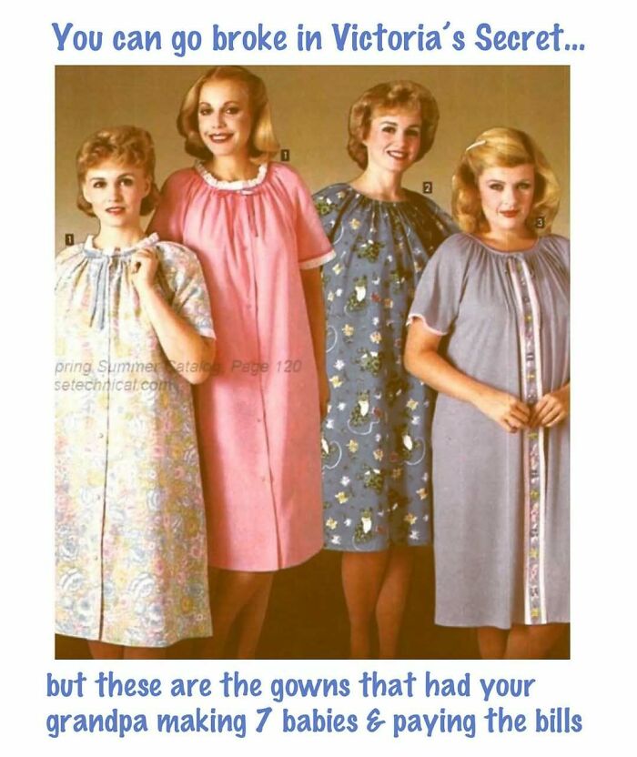 Four women in pastel-colored vintage gowns from the 80s, celebrating retro fashion and nostalgia on an IG account.