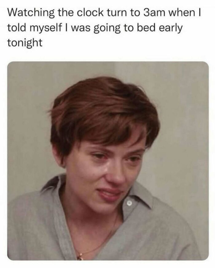 Tired person staying up late at 3am, reflecting millennial mind humor in a popular Instagram meme format.