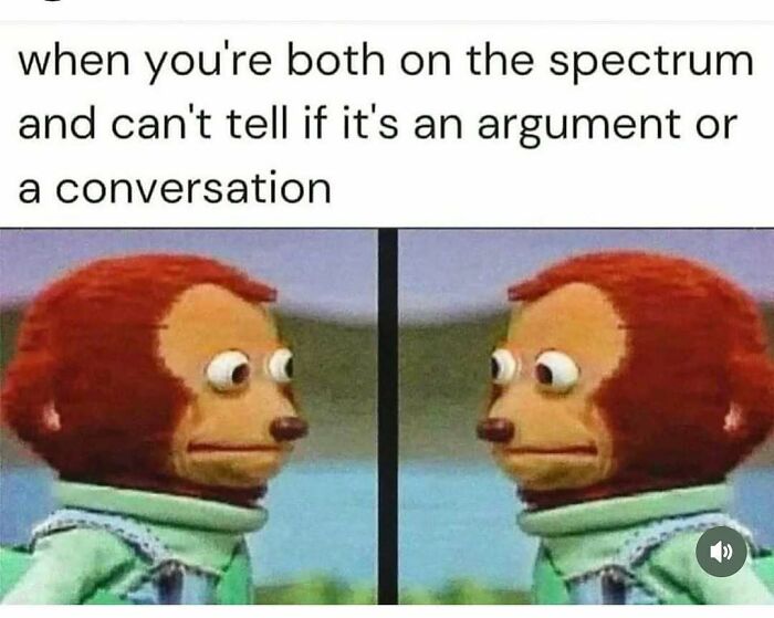 Meme showing a nervous monkey puppet looking sideways, relatable meme about confusing arguments and conversations.