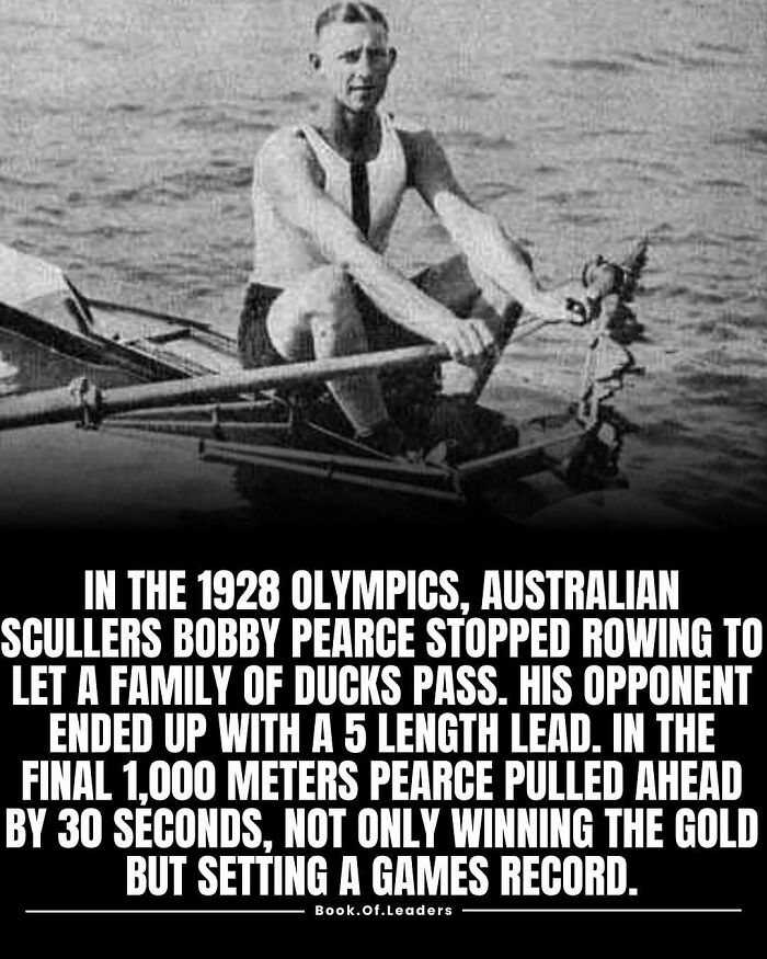 Black and white photo of Olympic rower Bobby Pearce with a story about his 1928 rowing sports fact.