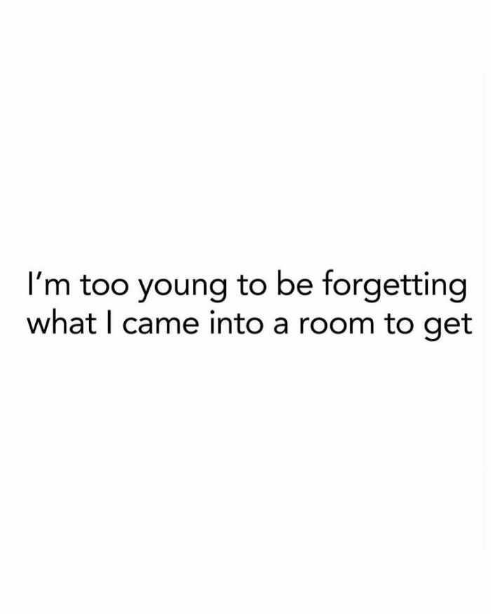 Text meme about forgetfulness reflecting the millennial mind, shared on an Instagram page with popular relatable memes.