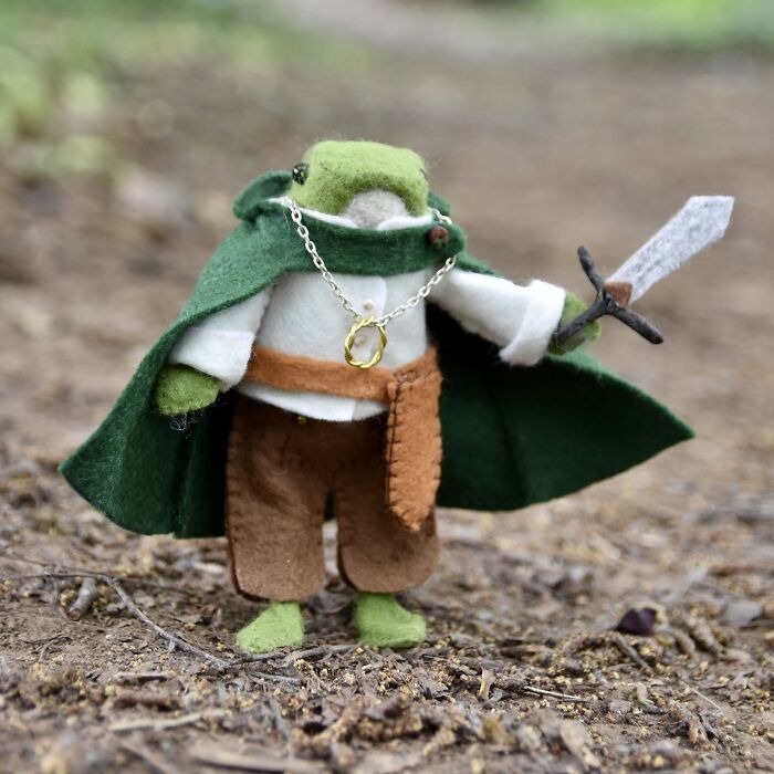 I Designed A Frog Doll Sewing Pattern From Felt Fabric And Made Him Lots Of Cute Outfits To Wear!