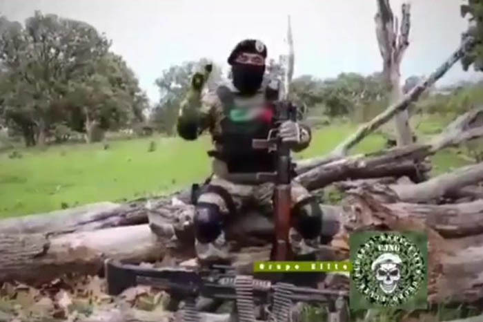 Masked hitman in tactical gear holding a rifle outdoors amid fallen trees, linked to beauty influencer shooting update.