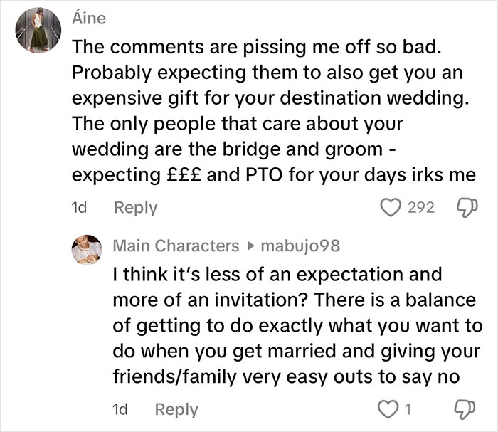 Online debate about paying for hen parties with comments on wedding costs and expectations from friends and family.