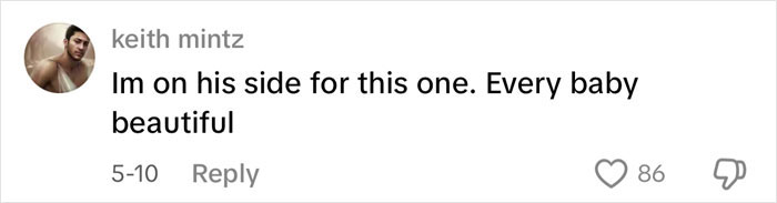 Comment supporting ET's baby, stating every baby is beautiful, responding to fans who bully the baby.