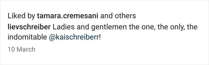 Liev Schreiber shares a supportive message about his teen daughter Kai coming out as transgender on social media.