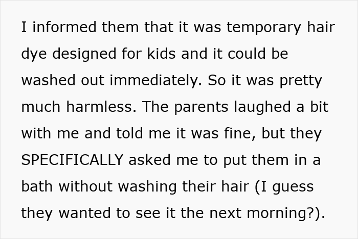 Police Called Over Pink Hair At Playtime, Babysitter Left Shaken As Parents Confront Family Fallout