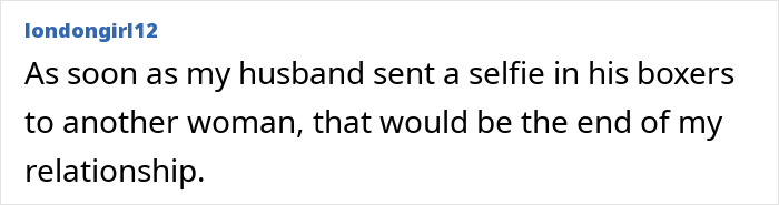 Screenshot of a social media comment discussing insecurity about husband connecting with mutual friend and receiving a spicy pic. Screenshot of a social media comment discussing insecurity about husband connecting with mutual friend and receiving a spicy pic.