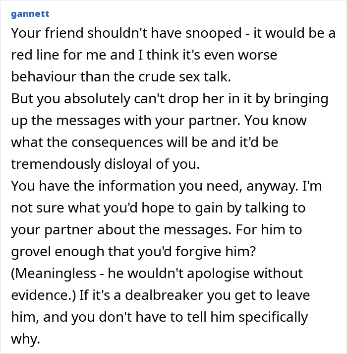 "Unsure What To Do": Woman Discovers Partner's Group Chat Messages And Is Absolutely Horrified