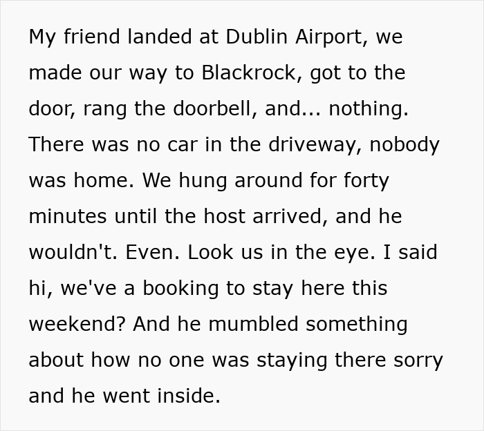 Text describing a frustrating Airbnb host situation leading to petty revenge after last minute price hikes.