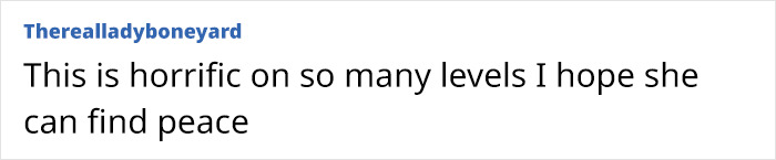 Comment expressing hope for peace after tragic loss, related to mom trying to raise funds to freeze son's body. Comment expressing hope for peace after tragic loss, related to mom trying to raise funds to freeze son's body.