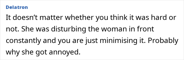 Mom calmly defends her toddler mid-flight while an angry passenger reacts strongly to fidgeting during the flight. Mom calmly defends her toddler mid-flight while an angry passenger reacts strongly to fidgeting during the flight.