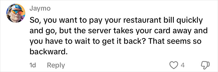 Comment from American woman staying in UK discussing British view of her usual US habits as rude.