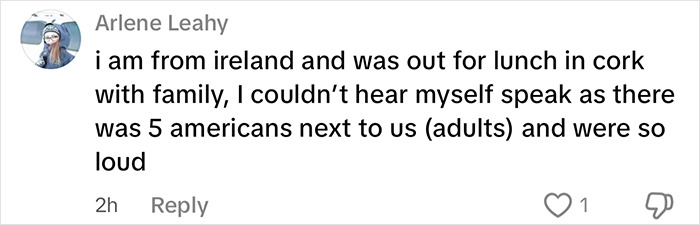 Comment from American woman in UK describing British reactions to her usual US habits as rude.