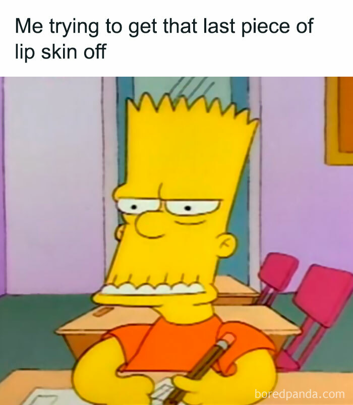 Bart Simpson concentrating intensely while holding a pencil, illustrating a funny moment from popular cartoon memes.