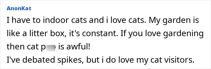 Online debate over couple’s mad neighbor putting spikes on fence after they got an outdoor cat sparks controversy. Online debate over couple’s mad neighbor putting spikes on fence after they got an outdoor cat sparks controversy.