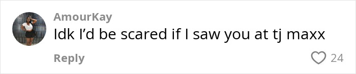 Comment on social media post expressing fear about seeing someone at a store, highlighting the tattoo boom may be cooling off in 2025.