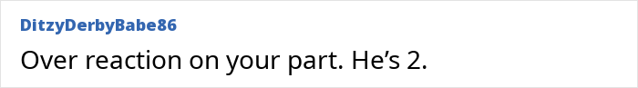 Comment text on a social media post discussing disciplining a toddler and a mom demanding an apology from her sister. Comment text on a social media post discussing disciplining a toddler and a mom demanding an apology from her sister.