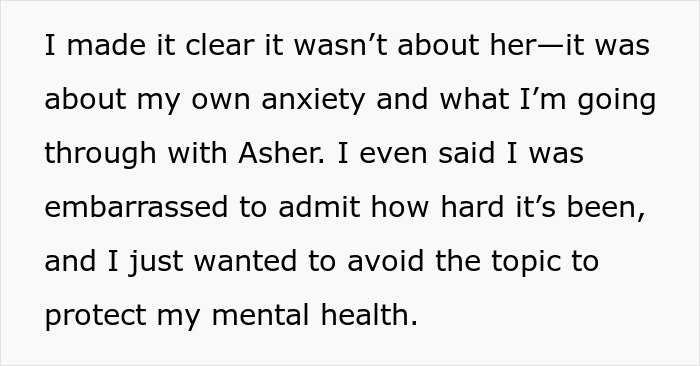 Text excerpt about a woman sharing how food talk triggers her due to her son’s autism and her anxiety. Text excerpt about a woman sharing how food talk triggers her due to her son’s autism and her anxiety.