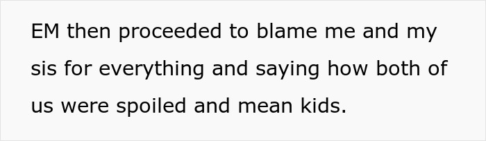 Text showing someone blaming siblings for being spoiled and mean kids during a girl’s 11th birthday visit conflict. Text showing someone blaming siblings for being spoiled and mean kids during a girl’s 11th birthday visit conflict.