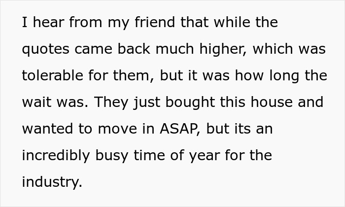 Text excerpt discussing a busy time in the industry and delays while engineers handle service requests.