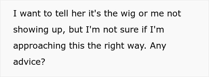 Text discussing a bride who believes her cousin&rsquo;s alopecia is divine punishment and bans her from wearing a headscarf.