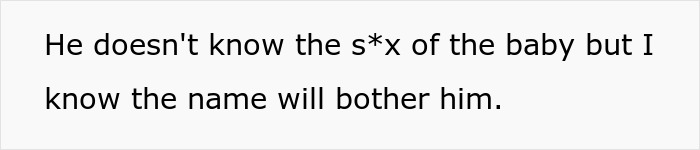 Text on white background stating a father sees grandbaby as a sign from late wife and disagrees with naming demand.