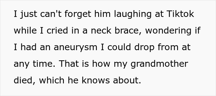 Wife scared and bruised in ER, emotionally checked out while husband is busy on TikTok and ordering takeout.