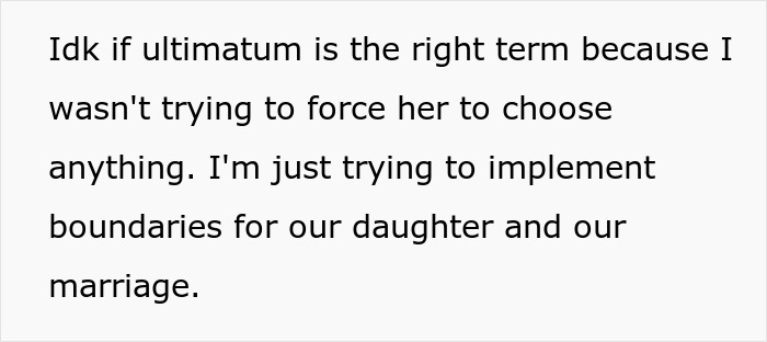 Text message expressing attempts to set boundaries in a marriage amid concerns over missing iPad and family tension.