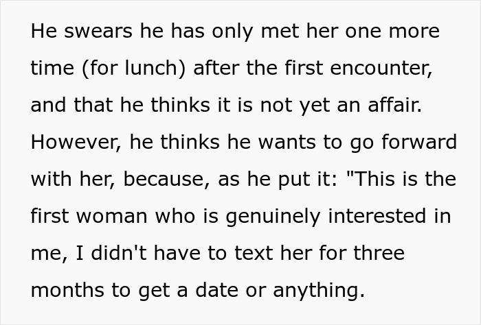 Text excerpt discussing a man&rsquo;s encounter with a woman and his thoughts about moving forward after being hit on.