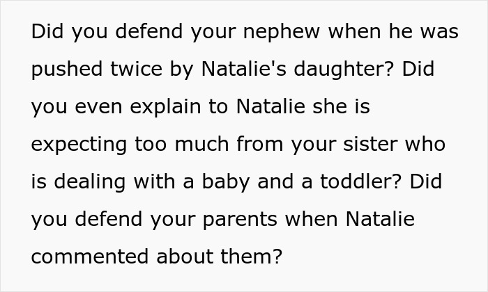 Text discussing defending family members and setting boundaries with brother's girlfriend about treating her kids differently.