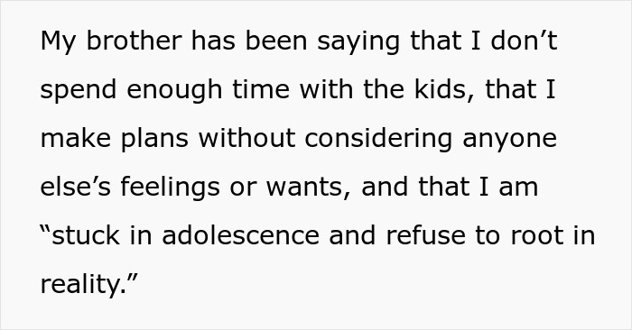 Guy Refuses To Change Travel Plans To Accommodate Brother’s Kids, Family Drama Ensues Guy Refuses To Change Travel Plans To Accommodate Brother’s Kids, Family Drama Ensues