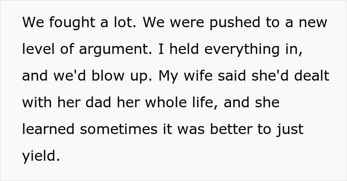 Text excerpt showing emotional conflict with FIL pointing finger at son-in-law over missing iPad and wife&rsquo;s silent struggle.