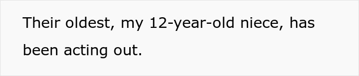 Text image showing a statement about a 12-year-old niece acting out, related to an aunt banning her iPad-stealing niece. Text image showing a statement about a 12-year-old niece acting out, related to an aunt banning her iPad-stealing niece.