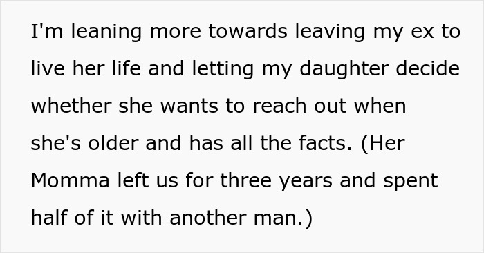 Text excerpt about a man raising his newborn alone, shocked when his ex reappears after three years, struggling to forgive her.