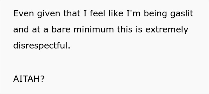 Text post expressing feelings of being gaslit and disrespected during a wife&rsquo;s catch-up with her ex sleepover.