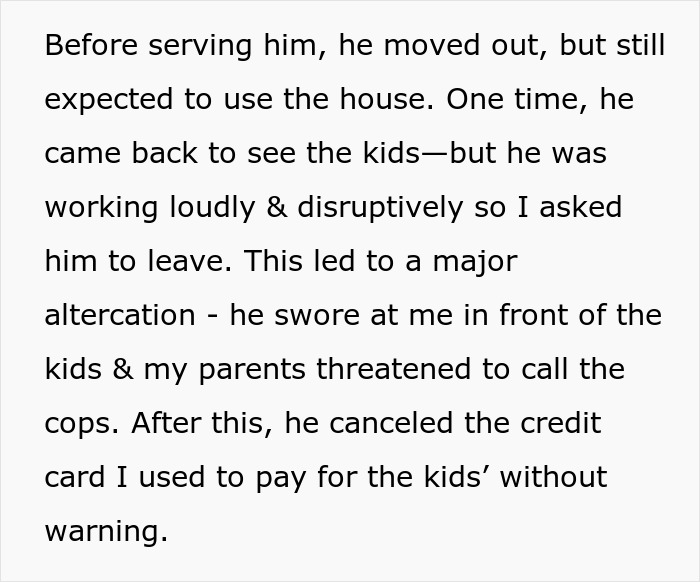 Text describing a conflict between a post-partum wife and her husband amid custody and divorce disputes. Text describing a conflict between a post-partum wife and her husband amid custody and divorce disputes.