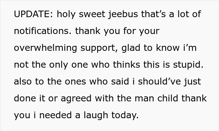 Text update expressing surprise at many notifications and gratitude for support after a guy demands dinner at 2AM. Text update expressing surprise at many notifications and gratitude for support after a guy demands dinner at 2AM.