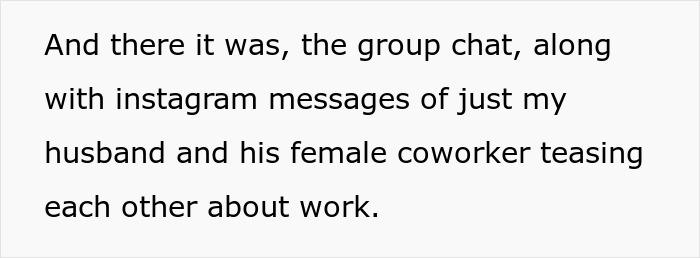 Text showing a group chat and Instagram messages revealing a husband gaslighting his pregnant wife.