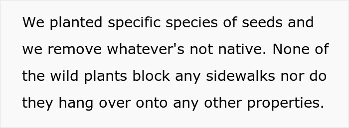 Couple maintaining overgrown weeds to create a certified wildlife habitat with native seeds and wild plants.