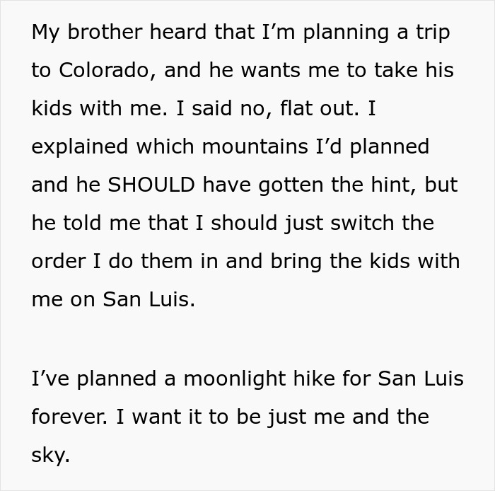 Guy Refuses To Change Travel Plans To Accommodate Brother’s Kids, Family Drama Ensues Guy Refuses To Change Travel Plans To Accommodate Brother’s Kids, Family Drama Ensues
