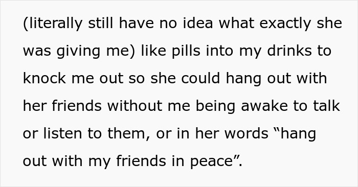 Excerpt from a story where a student spikes her roommate&rsquo;s drinks with sleep aids to avoid her presence around friends.